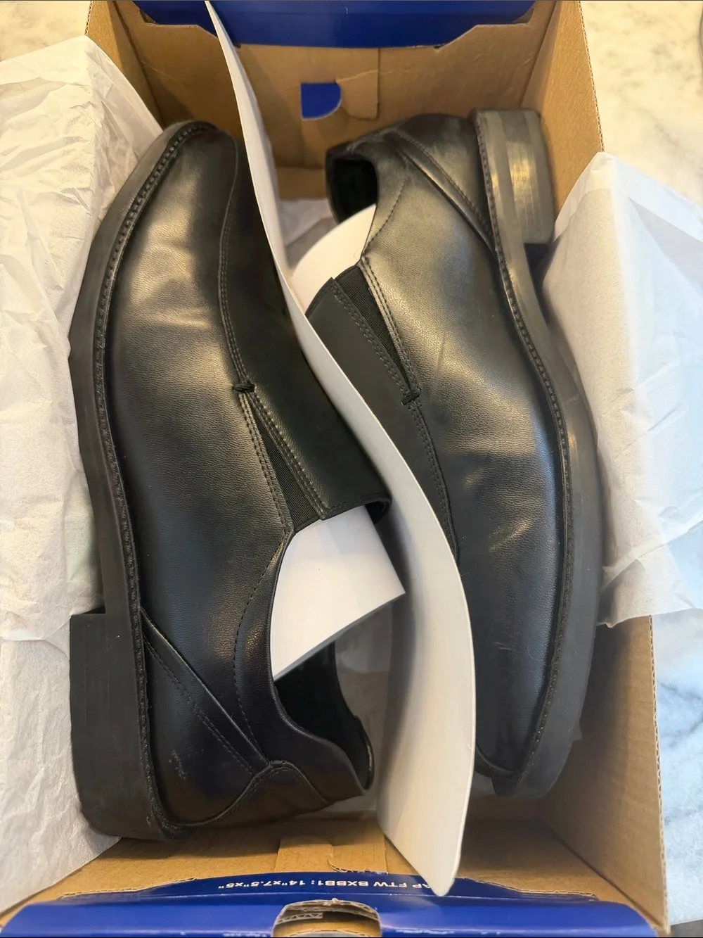 Apt. 9 Black Men's Black Kingman slip on dress shoes size 9.5 - Picture 9 of 9